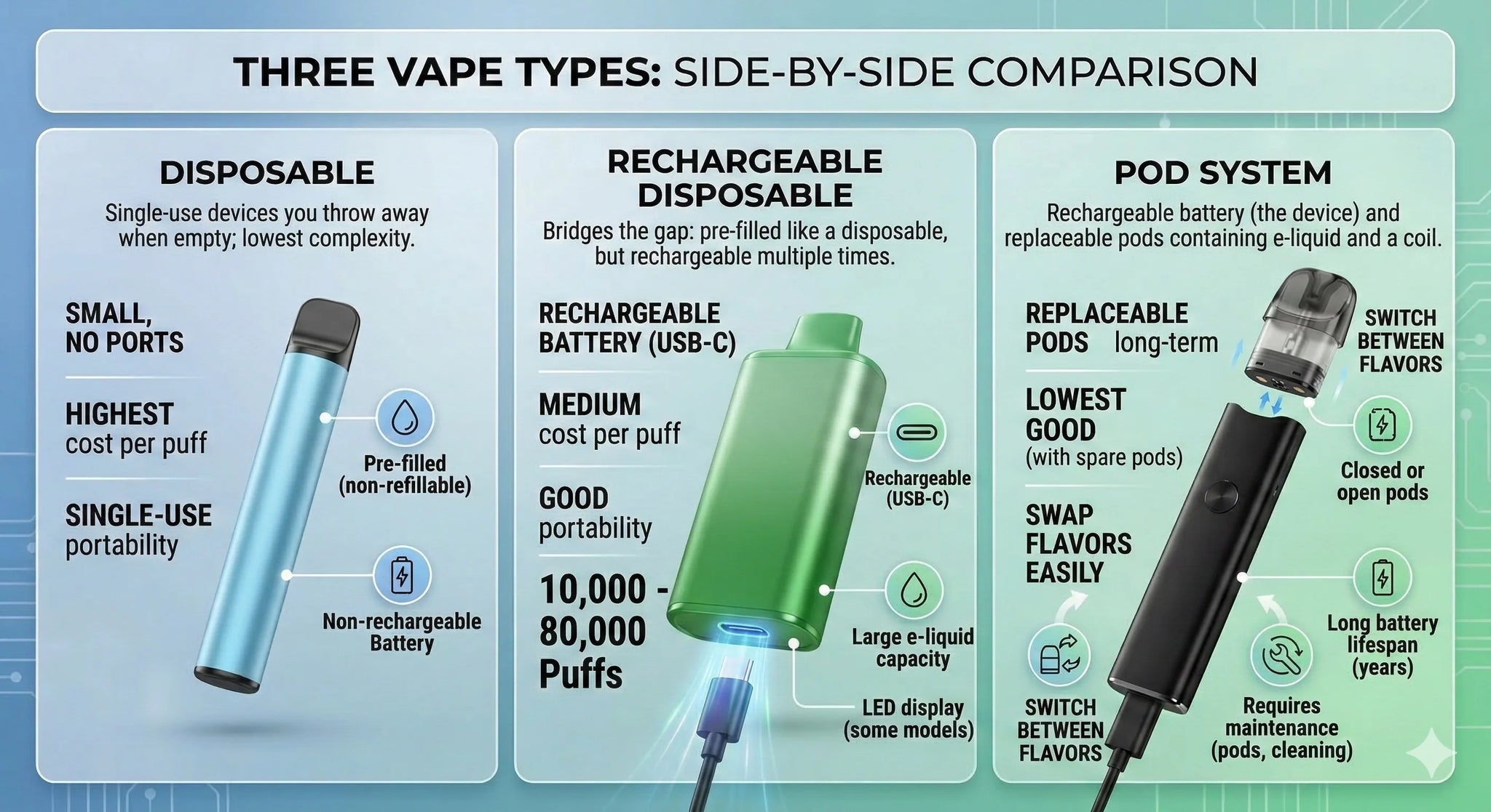 Disposable vs. Pod Vapes: Which Is Right for You Canadian... Disposable vs. Pod Vapes: Which Is Right for You Canadian...