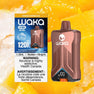 WAKA Optimus 120K Disposable Vape in Double Mango Ice flavor, featuring 30mL e-liquid capacity, 18mg/mL nicotine strength, Dual Mode, and RDL Max Cloud rechargeable design🥭

