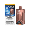 WAKA Optimus 120K Disposable Vape in Double Mango Ice flavor, featuring 30mL e-liquid capacity, 18mg/mL nicotine strength, Dual Mode, and RDL Max Cloud rechargeable design🥭
