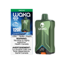 WAKA Optimus 120K Disposable Vape in Spritz Ice flavor, featuring 30mL e-liquid capacity, 18mg/mL nicotine strength, Dual Mode, and RDL Max Cloud rechargeable design❄️
